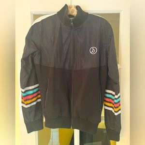 Brand New customized Bomber/track varsity Jacket. Very comfy - size S